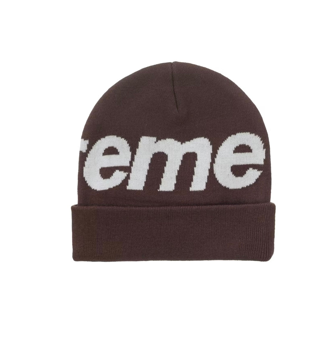Supreme Big Logo Beanie “Brown”