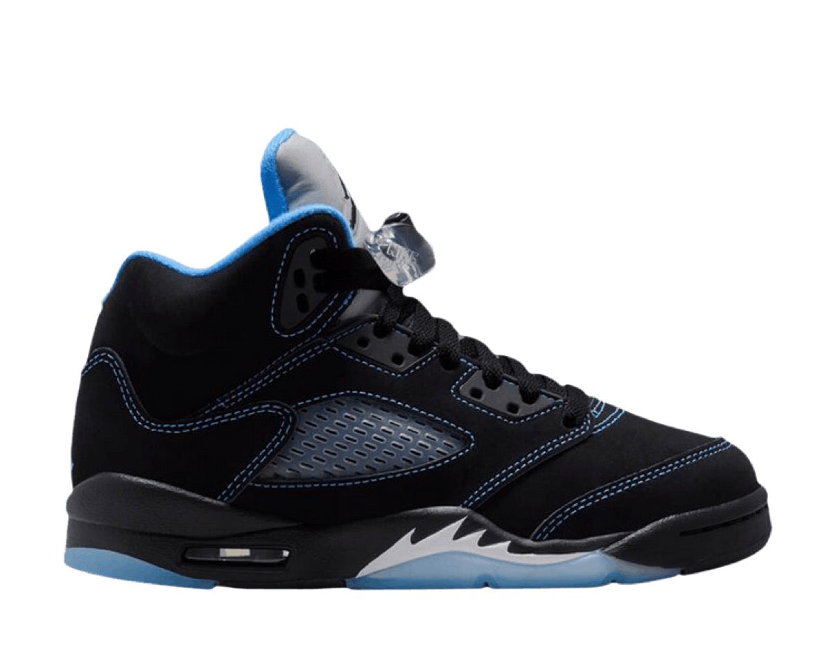 Kids Jordan Retro 5 “Black University Blue”
