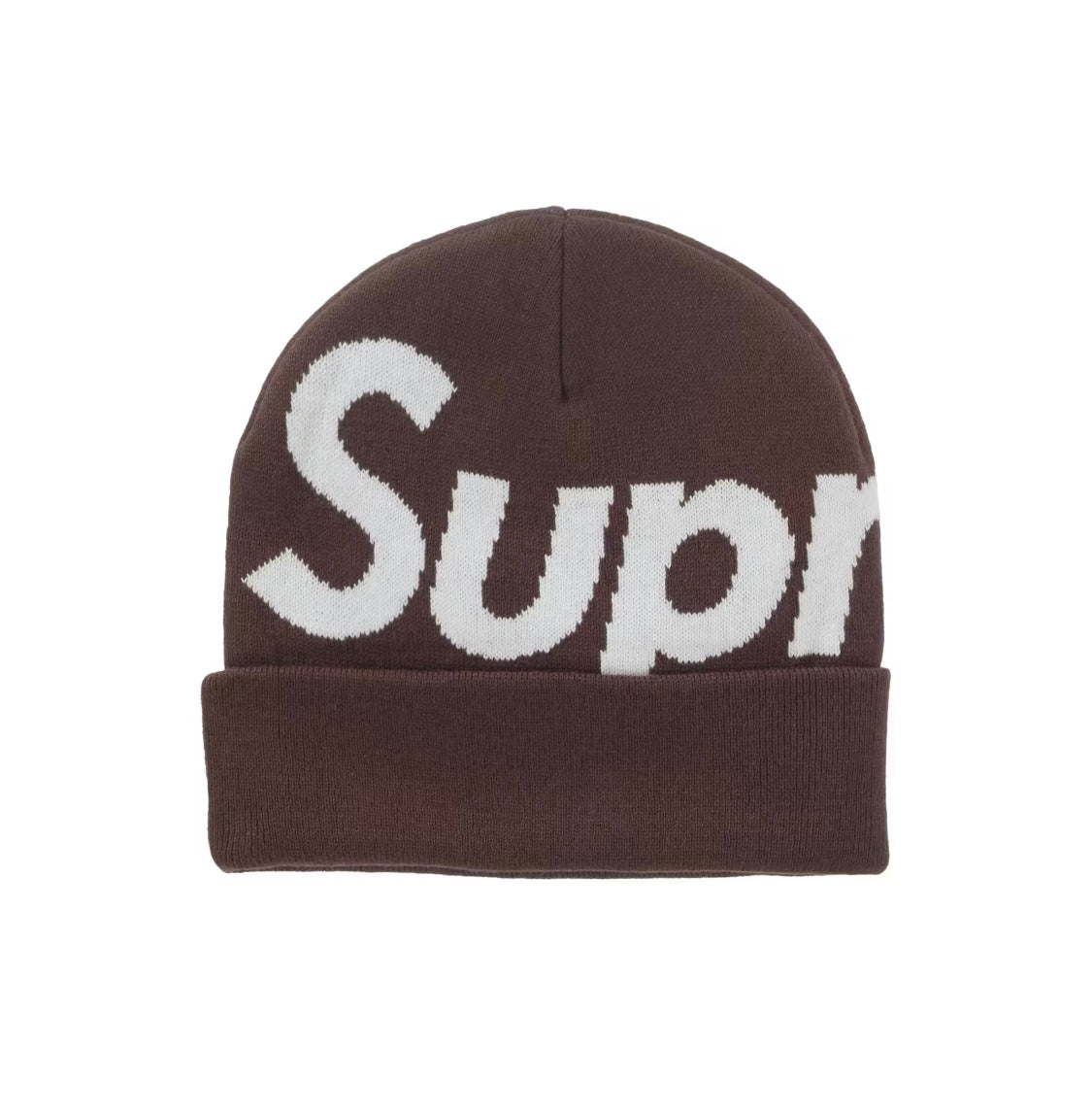 Supreme Big Logo Beanie “Brown”