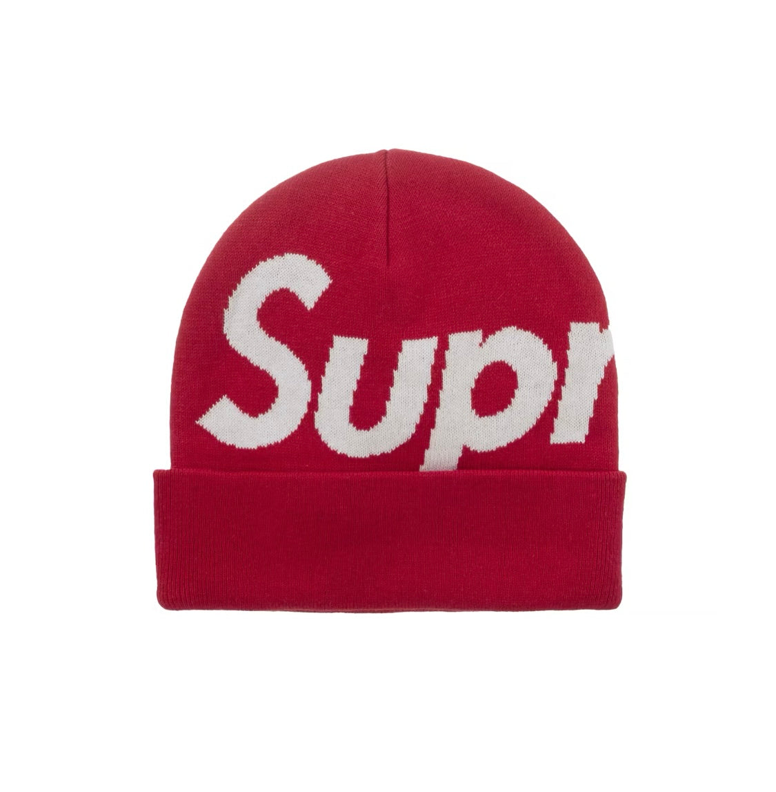 Supreme Big Logo Beanie “Red”