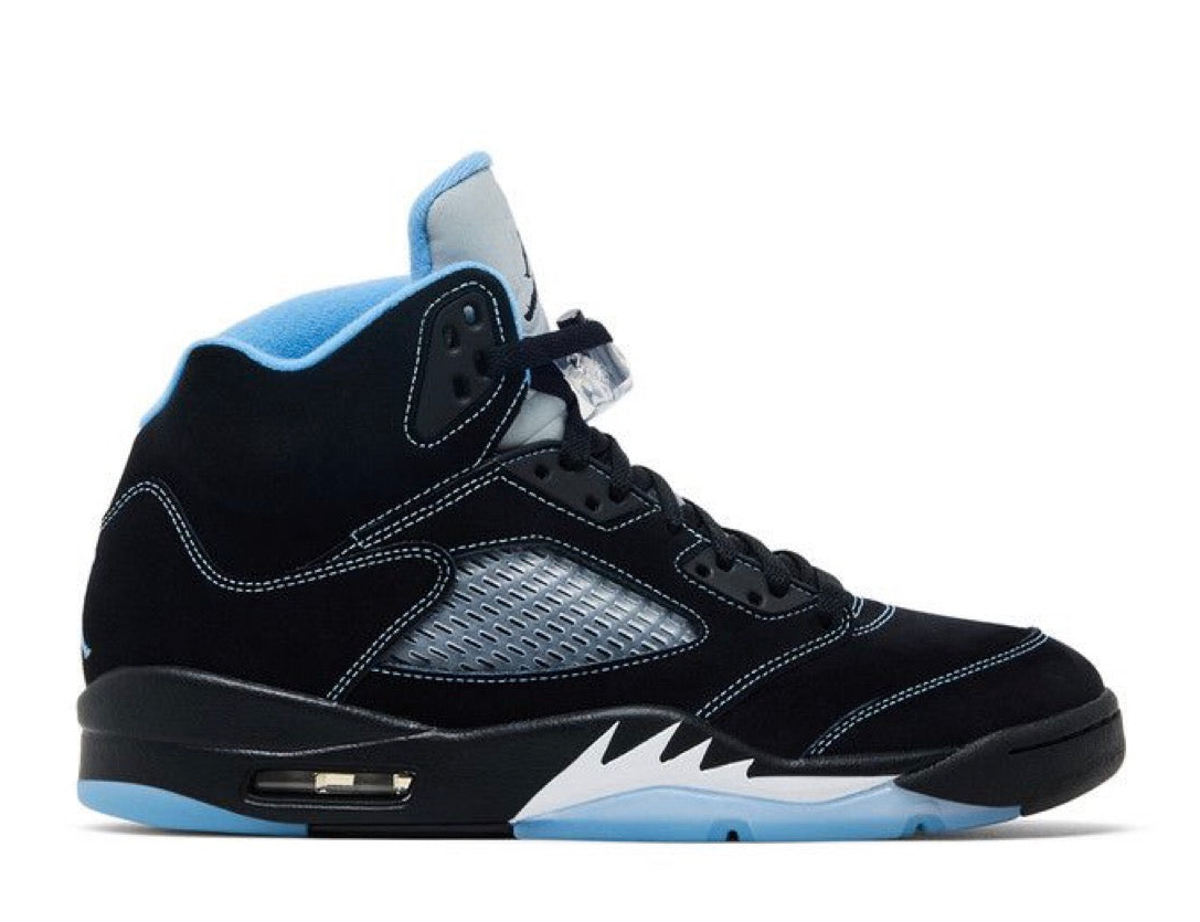 Mens Jordan Retro 5 “Black University Blue”